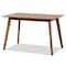 Baxton Studio Damara Mid-Century Modern Grey Fabric and Walnut Brown Finished Wood 5-Piece Dining Set 183-11645-11644-Zoro - alternate 3